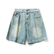 Load image into Gallery viewer, Washed denim shorts