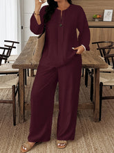 Load image into Gallery viewer, Plus Size Women's Casual Long-Sleeved Shirt And Loose Pants