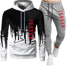 Load image into Gallery viewer, Men's 2-Piece Lightweight Hooded Sweatshirt and Jogger Set