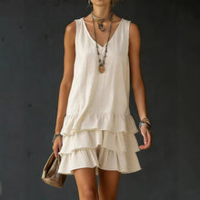 Lade das Bild in den Galerie-Viewer, Fashionable Women's Loose Casual Solid Color Side Pocket Tank Dress