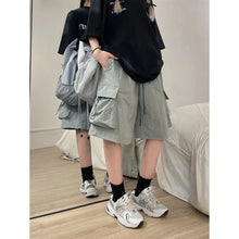 Load image into Gallery viewer, Women High Waist Cargo Shorts