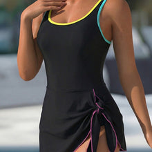 画像をギャラリービューアに読み込む, Split skirt knot flower sexy one-piece swimsuit