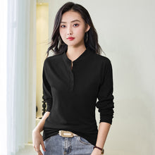 Load image into Gallery viewer, Long sleeved slim fit T-shirt for women