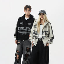 Load image into Gallery viewer, Suede zipper hoodie for men