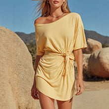 Lade das Bild in den Galerie-Viewer, Off-Shoulder Women Casual Beach Vacation Dress