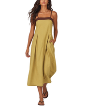 Load image into Gallery viewer, Women's fashion color-blocked loose large pocket spaghetti strap maxi dress