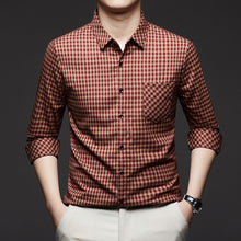 Load image into Gallery viewer, Men's Business Casual Long Sleeve Plaid Shirt