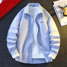 Load image into Gallery viewer, Men's High Street Casual Loose Striped Embroidered Long Sleeve