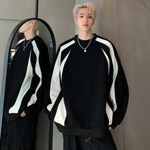Load image into Gallery viewer, Striped patchwork hoodie for men in spring and autumn