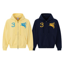 Load image into Gallery viewer, Milk yellow zipper hooded sweatshirt short jacket