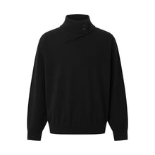 Load image into Gallery viewer, Irregular High Neck Sweater Men Trendy Design Loose Knitwear