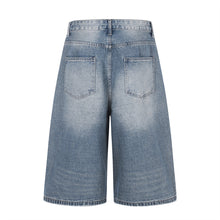 Load image into Gallery viewer, White washed denim shorts