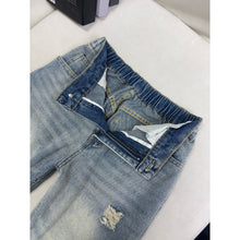 Load image into Gallery viewer, Retro Distressed Design Denim Pants