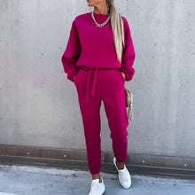 Load image into Gallery viewer, Solid Color Hoodie Casual Two-Piece Set