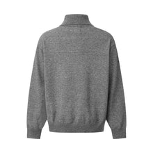 Load image into Gallery viewer, Irregular High Neck Sweater Men Trendy Design Loose Knitwear