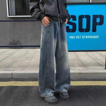 Load image into Gallery viewer, Vintage Blue Cut-Off Denim Pants for Men