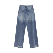 Load image into Gallery viewer, Old ripped long jeans for women