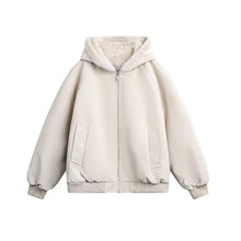 Load image into Gallery viewer, Leather Rabbit Fur Plush Fleece Lined Jacket