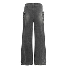 Load image into Gallery viewer, High street worn out multi pocket jeans for women