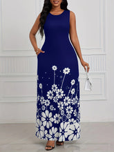 Lade das Bild in den Galerie-Viewer, Printed Sleeveless Loose Round Neck Dress