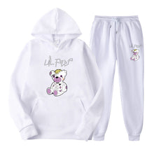 Load image into Gallery viewer, Men's Bear Print Fleece Hooded Sweatshirt Set