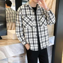 Load image into Gallery viewer, Men's Casual Plaid Long Sleeve Shirt Jacket Loose Fit