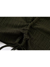 Load image into Gallery viewer, 2 Pieces Rib Knit Lace Up Slim Knitted Skirt Set