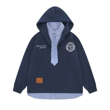 Load image into Gallery viewer, Fake two hooded loose hoodies
