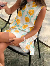 Load image into Gallery viewer, Fashionable Pink Floral Round Neck Sleeveless Vest Dress for Women Casual Summer Style