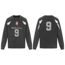 Load image into Gallery viewer, Badge Print Washed Distressed Long Sleeve T-Shirt for Men