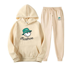 Load image into Gallery viewer, Men Golf Casual Sport Fleece Lined Hooded Sweatshirt Tracksuit Set