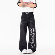 Load image into Gallery viewer, Stylish Printed Lightning Pattern Denim Pants