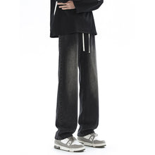 Load image into Gallery viewer, Jeans Men Casual Loose Straight Leg High-Waisted Light Color Long Pants Male