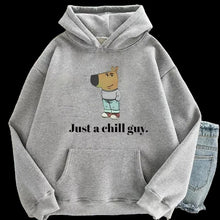 Load image into Gallery viewer, I'm Just A Chill Guy Funny Dog Cartoon Print Hoodie for Men