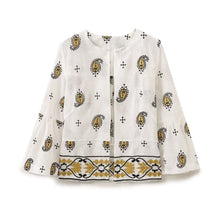 Load image into Gallery viewer, Embroidered cardigan jacket+wide leg pants set