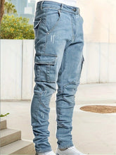 Load image into Gallery viewer, Men's Skinny Jeans with Washed Finish, Retro Design, Versatile Fit