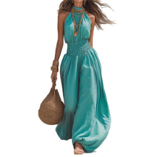 Load image into Gallery viewer, Sleeveless hanging neck lantern pants jumpsuit for women