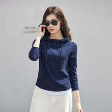 Load image into Gallery viewer, Hooded long sleeved T-shirt