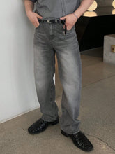 Load image into Gallery viewer, Design Sense Casual Pants for Men Summer Washed Grey Vintage Denim Jeans