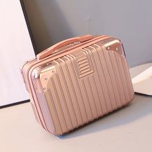 Load image into Gallery viewer, Vintage Luggage Mini Makeup Case 14-Inch Carry-On Bag
