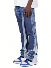 Load image into Gallery viewer, Men Straight Leg Layered Patchwork Stylish Casual Jeans