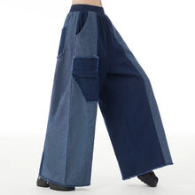 Load image into Gallery viewer, Contrast Stitching Wide-leg Jeans Women Autumn and Winter New Women Jeans Fashion Casual Ladies Jeans