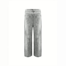 Load image into Gallery viewer, Casual Men's Gray Designer Jeans, Fashion Distressed Vintage Washed Denim Pants