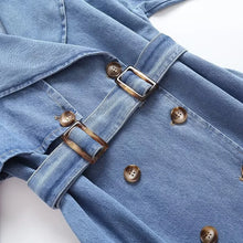 Charger l'image dans la galerie, Casual Denim Long Retro Belt Style Jacket