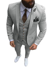 Load image into Gallery viewer, Men's Suits Prom Tuxedo Slim Fit 3 Piece Groom Wedding Suit For Men Custom Blazer Terno Masuclino 3 Pieces (jacket+vest+pant)