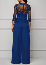 Load image into Gallery viewer, Elegant Sexy Jumpsuits Women Long Sleeve Lace Patchwork Jumpsuit