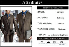 Load image into Gallery viewer, Tailor-Made 3 Pieces Black Herringbone High Quality Suit
