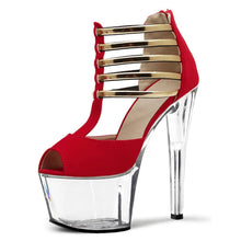 Load image into Gallery viewer, 17cm Platform Laced High Heel Sandals
