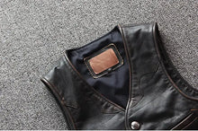 Lade das Bild in den Galerie-Viewer, Mens Cowhide Genuine Leather Vest