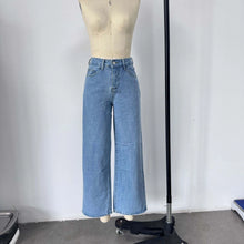 Lade das Bild in den Galerie-Viewer, Vintage Wide Leg Women Denim Solid Jeans